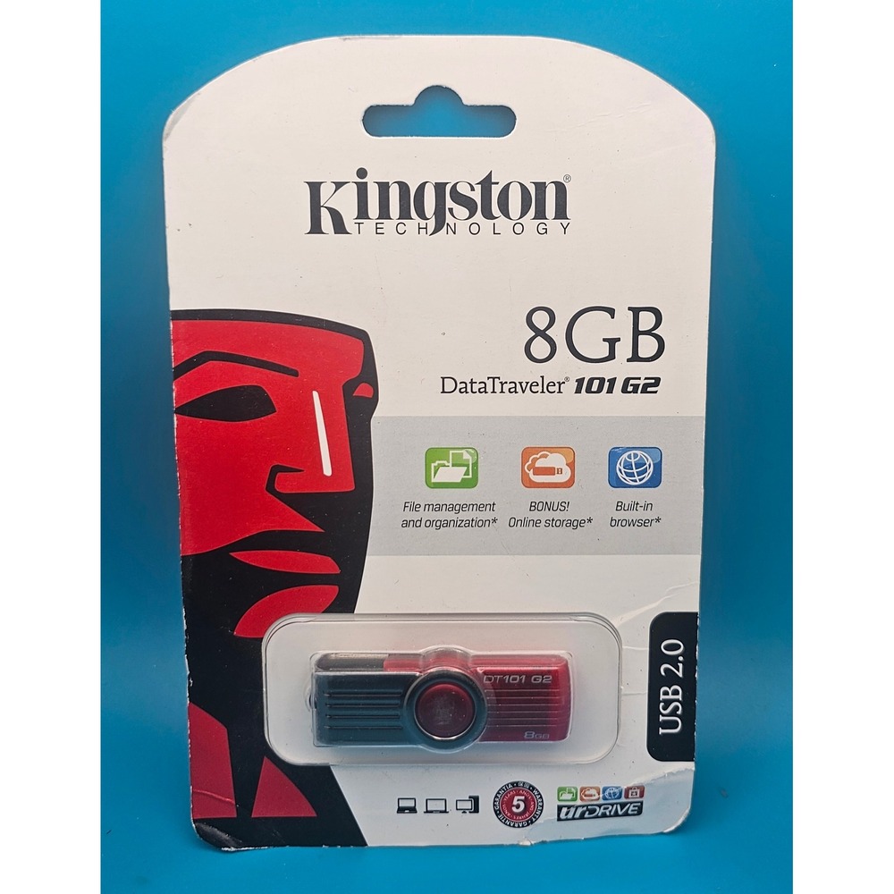 Kingston DataTraveler 101 G2 8GB USB 2.0 Flash Drive Memory Stick New